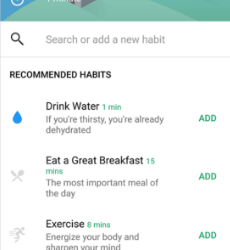 List of recommended habits